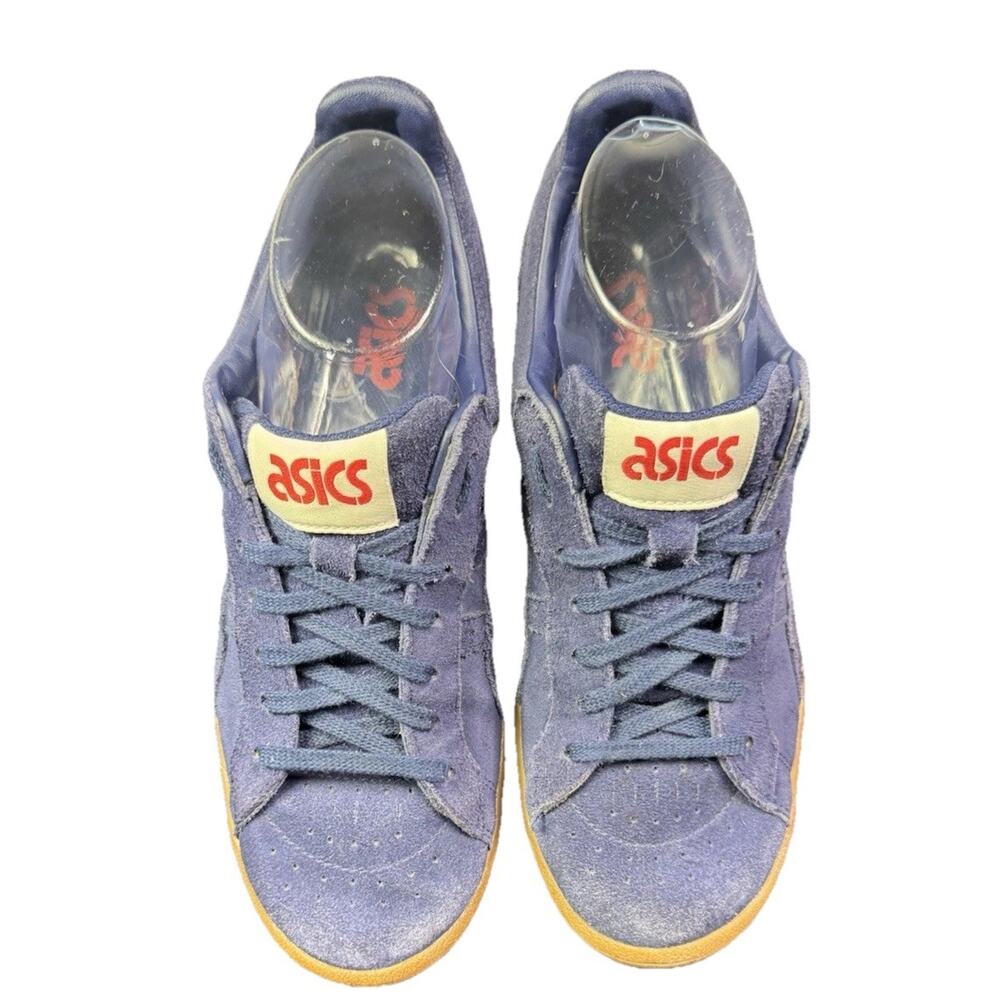 Asics men low top blue suede gel sole skate shoes s‎ 8 skater grunge y2k sneaker